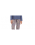 Vamp 15000, Γυναικεία Πυζάμα με μονόχρωμο μπλουζάκι και εμπριμέ παντελόνι